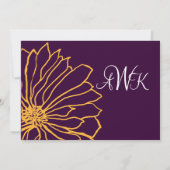 Uitnodiging tot het uitzenden van Paarse en gele b (Achterkant)