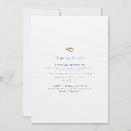 Uitnodiging tot het uitzenden van Paarse en gele b (Achterkant)