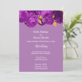 Uitnodiging tot het uitzenden van Paarse en goudbl (Staand voorkant)