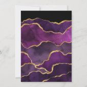 Uitnodiging tot het uitzenden van Paarse en gouden (Achterkant)