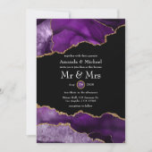 Uitnodiging tot het uitzenden van Paarse en gouden (Voorkant)