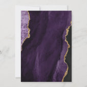 Uitnodiging tot het uitzenden van Paarse en gouden (Achterkant)