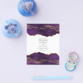 Uitnodiging tot het uitzenden van Paarse en gouden Flyer (Enkel)