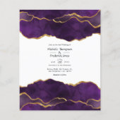 Uitnodiging tot het uitzenden van Paarse en gouden Flyer (Voorkant)