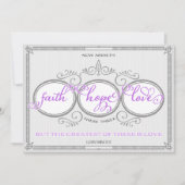 Uitnodiging tot het uitzenden van Paarse Faith Hop (Voorkant)