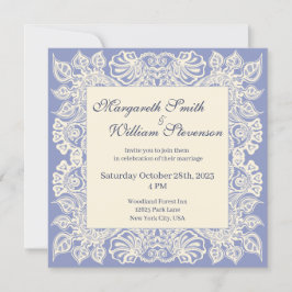 Uitnodiging tot het uitzenden van Paarse Floral La