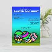 Uitnodiging tot het uitzenden van paaseieren (Staand voorkant)
