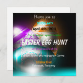 Uitnodiging tot het uitzenden van paaseieren (Voorkant / Achterkant)