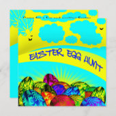 Uitnodiging tot het uitzenden van paaseieren (Voorkant / Achterkant)