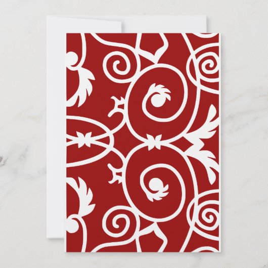 Uitnodiging tot het uitzenden van prijzige rode en (Achterkant)