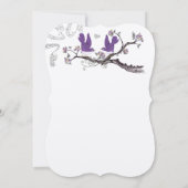  uitnodiging tot het uitzenden van  pruimenvogels  (Achterkant)