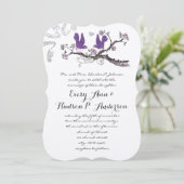  uitnodiging tot het uitzenden van  pruimenvogels  (Staand voorkant)