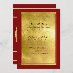 Uitnodiging tot het uitzenden van rode en gouden I