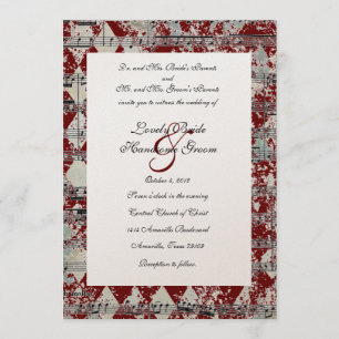  uitnodiging tot het uitzenden van rode Muziek Che