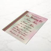 Uitnodiging tot het uitzenden van Rozen en gouden (Gedraaid)