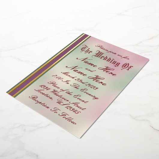 Uitnodiging tot het uitzenden van Rozen en gouden (Gedraaid)