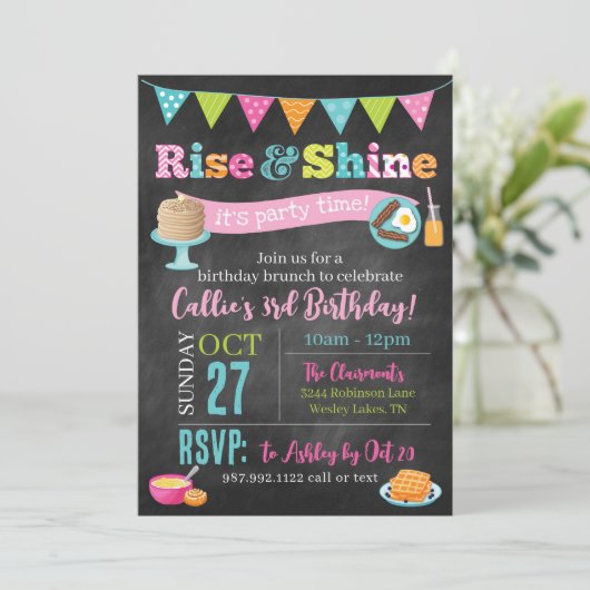 Uitnodiging tot het uitzenden van ruishout en schi (Staand voorkant)