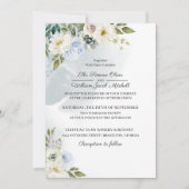 Uitnodiging tot het uitzenden van Rustic Blue Flor (Voorkant)