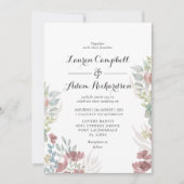 Uitnodiging tot het uitzenden van Rustic floral Te (Voorkant)