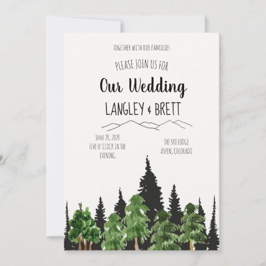 Uitnodiging tot het uitzenden van Rustic Forest Wa (Voorkant)