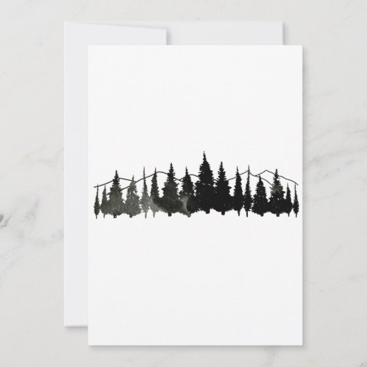 Uitnodiging tot het uitzenden van Rustic Forest Wa (Achterkant)