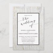 Uitnodiging tot het uitzenden van Rustic Gold Wood (Voorkant)