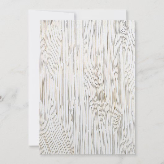 Uitnodiging tot het uitzenden van Rustic Gold Wood (Achterkant)