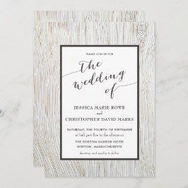 Uitnodiging tot het uitzenden van Rustic Gold Wood