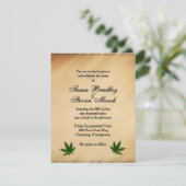 Uitnodiging tot het uitzenden van Rustic Weed Wedd (Staand voorkant)