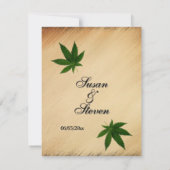 Uitnodiging tot het uitzenden van Rustic Weed Wedd (Achterkant)