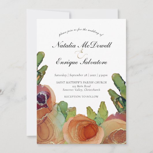 Uitnodiging tot het uitzenden van Rustige Rozen (Voorkant)