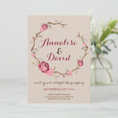 Uitnodiging tot het uitzenden van Rustige Rozen (Staand voorkant)