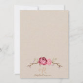 Uitnodiging tot het uitzenden van Rustige Rozen (Achterkant)