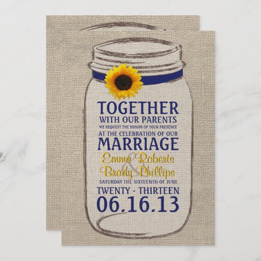 Uitnodiging tot het uitzenden van Rustige zonneblo (Voorkant / Achterkant)