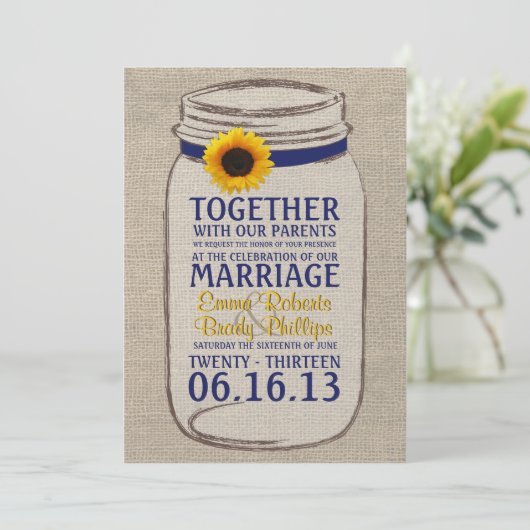 Uitnodiging tot het uitzenden van Rustige zonneblo (Staand voorkant)