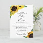 Uitnodiging tot het uitzenden van Rustige zonneblo (Staand voorkant)