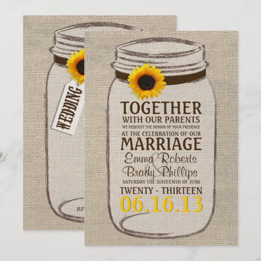 Uitnodiging tot het uitzenden van Rustige zonneblo (Voorkant / Achterkant)