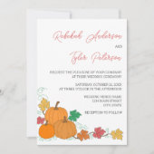 Uitnodiging tot het uitzenden van Rustische Herfst (Voorkant)