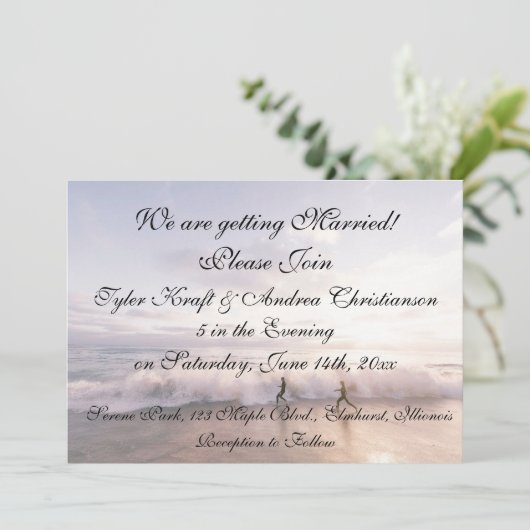 uitnodiging tot het uitzenden van stransport (Staand voorkant)