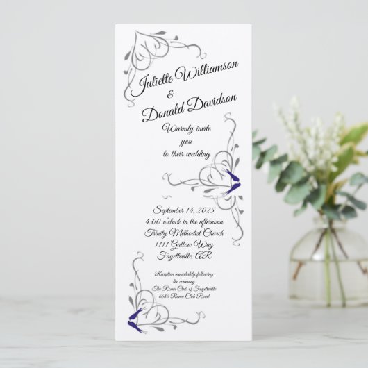 Uitnodiging tot het uitzenden van Tortelduifjes-fl (Staand voorkant)