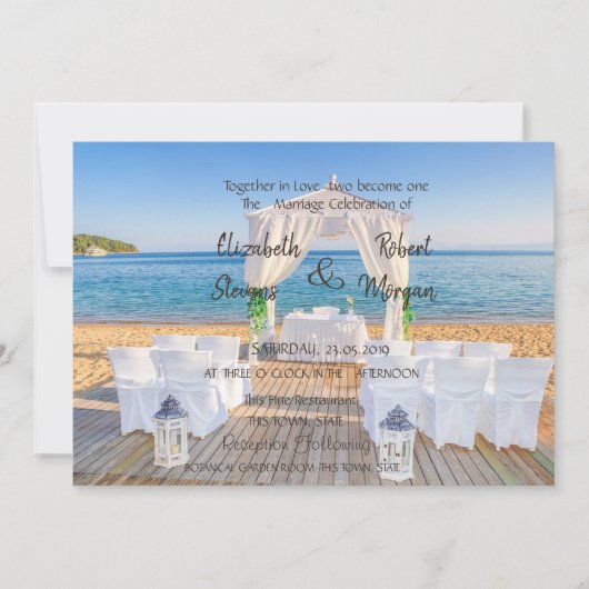 Uitnodiging tot het uitzenden van tropisch strand 