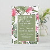 Uitnodiging tot het uitzenden van tropische bruilo (Staand voorkant)