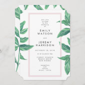 Uitnodiging tot het uitzenden van tropische strand (Voorkant / Achterkant)