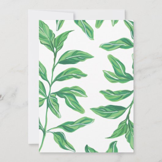 Uitnodiging tot het uitzenden van tropische strand (Achterkant)