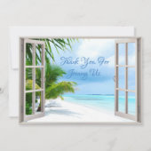 Uitnodiging tot het uitzenden van tropische wedden (Achterkant)