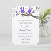 uitnodiging tot het uitzenden van vogels, geel en (Staand voorkant)