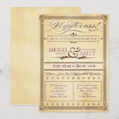 uitnodiging tot het uitzenden van weddenschappen (Voorkant / Achterkant)