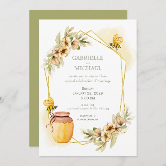 Uitnodiging tot het uitzenden van weddenschappen m (Voorkant / Achterkant)