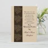 Uitnodiging tot het uitzenden van weduwen - bruin/ (Staand voorkant)