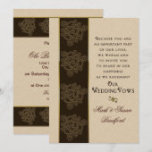 Uitnodiging tot het uitzenden van weduwen - bruin/ (Voorkant / Achterkant)